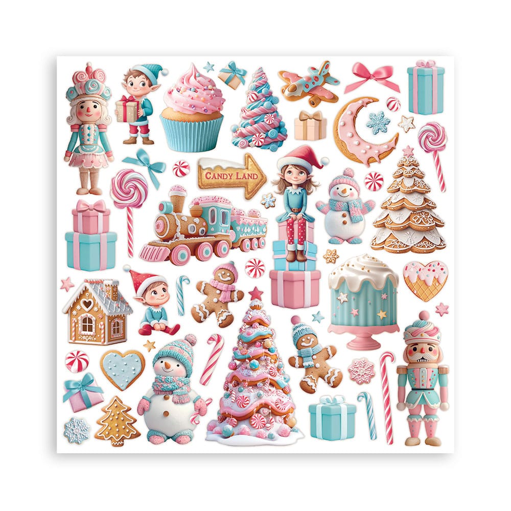 Stamperia papierblok - Candy Christmas Single Face (SBBSXB15) Stamperia