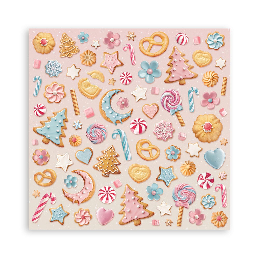 Stamperia papierblok - Candy Christmas Single Face (SBBSXB15) Stamperia
