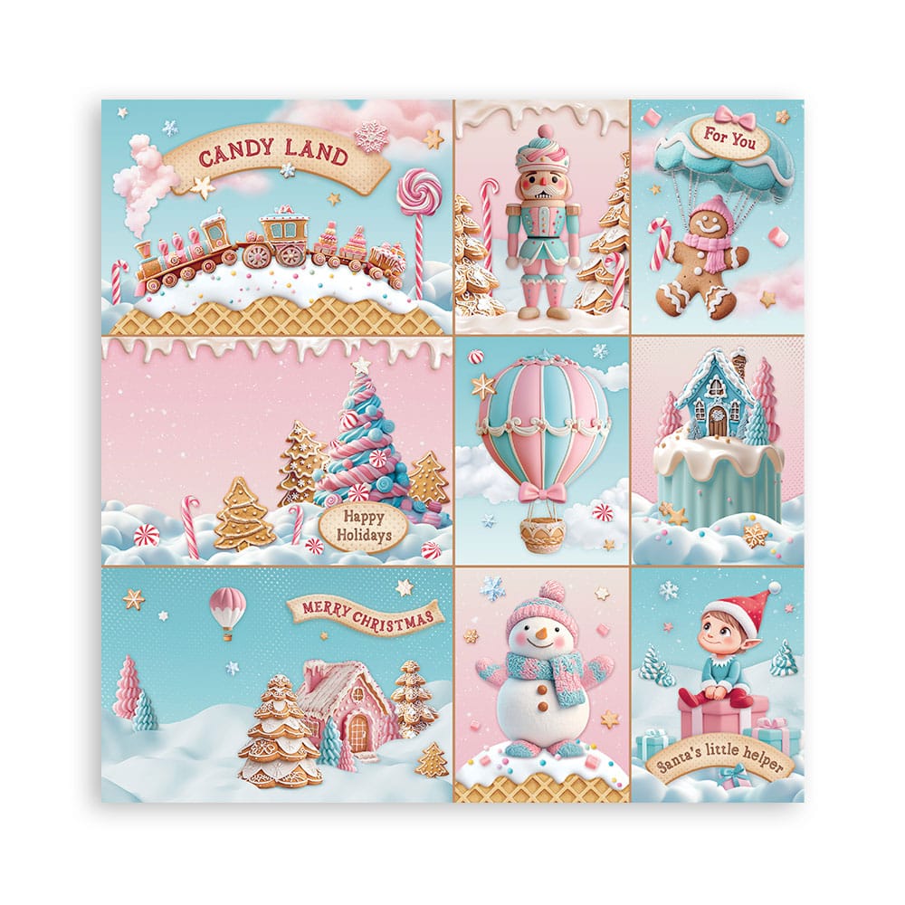Stamperia papierblok - Candy Christmas Single Face (SBBSXB15) Stamperia