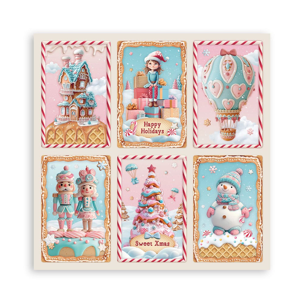 Stamperia papierblok - Candy Christmas Single Face (SBBSXB15) Stamperia