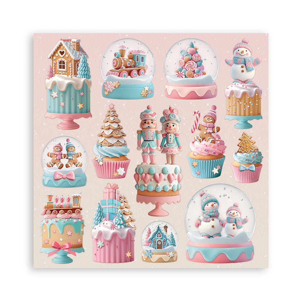 Stamperia papierblok - Candy Christmas Single Face (SBBSXB15) Stamperia