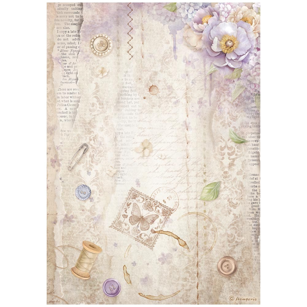 Stamperia Rice Paper Set - Quiet Days A4 selection (DFSA4XQD) Stamperia