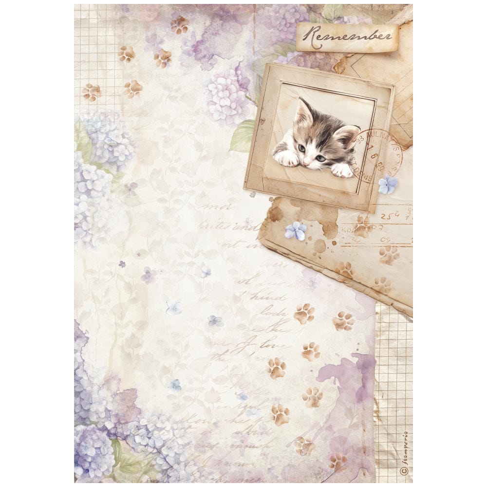 Stamperia Rice Paper Set - Quiet Days A4 selection (DFSA4XQD) Stamperia