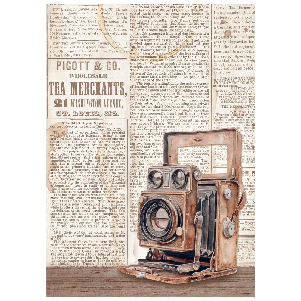 Stamperia Rice Paper -  Quiet Days A6 Mini (DFSA6X01) Stamperia