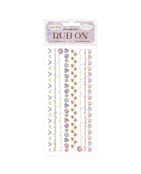 Stamperia Rub-on - Quiet Days Cozy Borders (DFLRB207) Stamperia