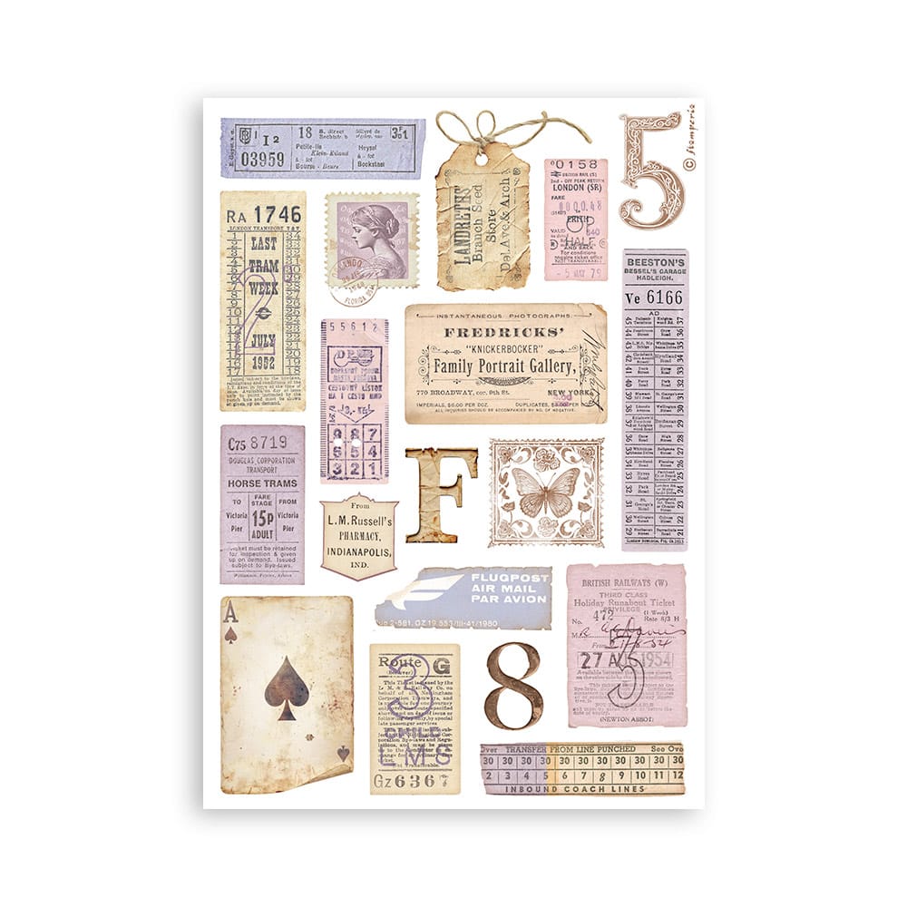 Stamperia Ephemera - Quiet Days A5 Washi Pad (SBW26) Stamperia