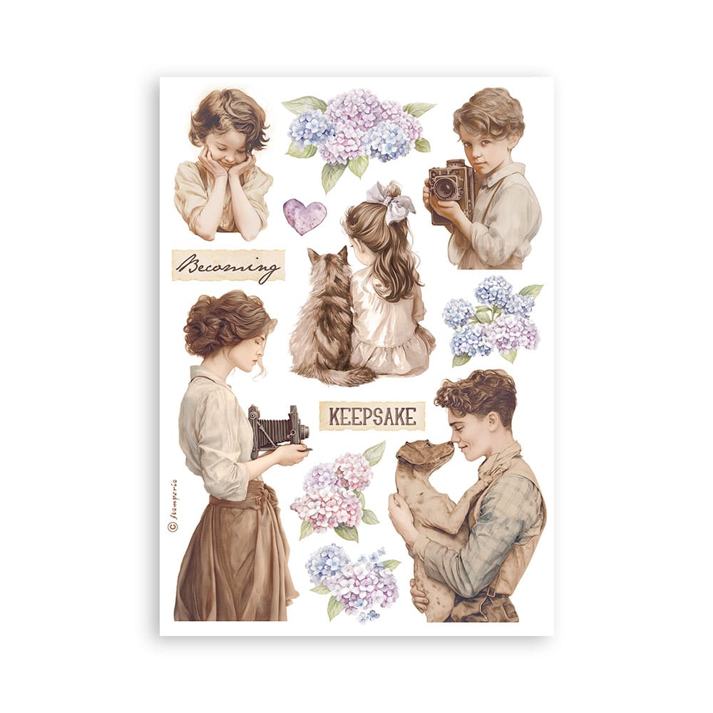 Stamperia Ephemera - Quiet Days A5 Washi Pad (SBW26) Stamperia