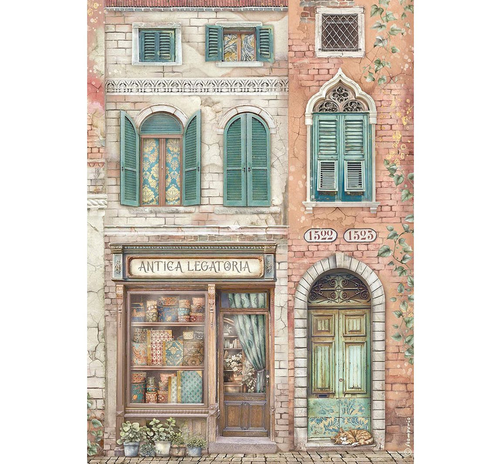 Stamperia Rice Paper Set - Venice City of Art A4 selection (DFSA4XVN) Stamperia