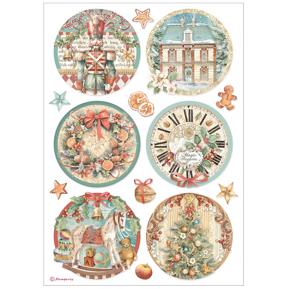 Stamperia Rice Paper Set - The Nutcracker A4 selection (DFSA4XNT) Stamperia