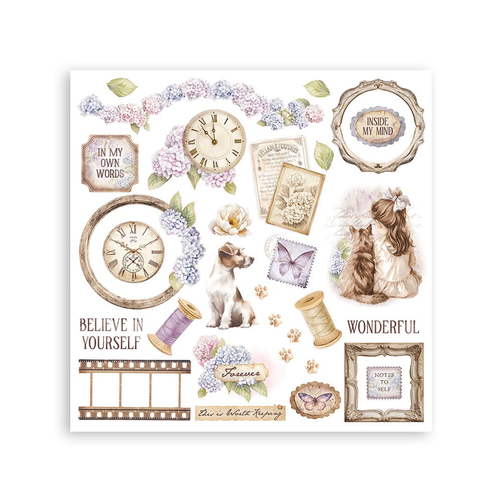 Stamperia Rub-on - Quiet Days Assortment Kit (DFLRBX01) Stamperia