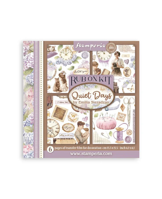Stamperia Rub-on - Quiet Days Assortment Kit (DFLRBX01) Stamperia
