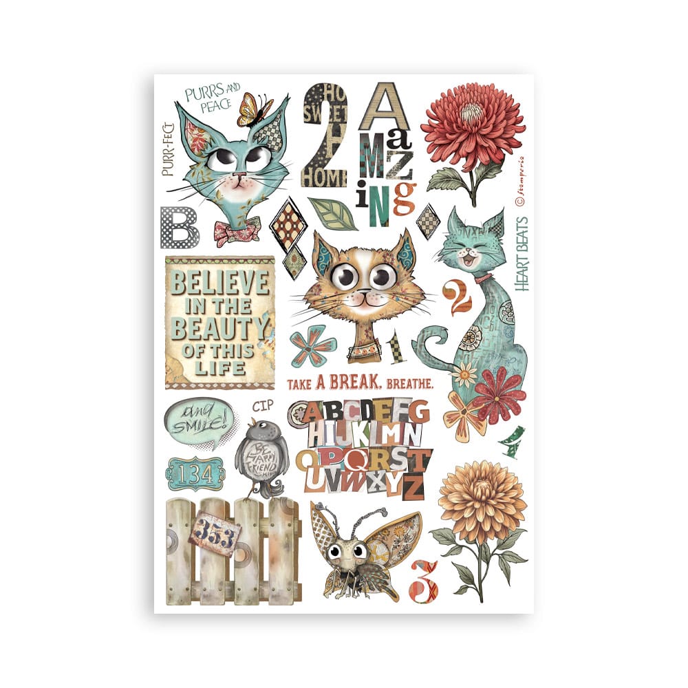 Stamperia Ephemera - Furry Friends A5 Washi Pad (SBW25) Stamperia