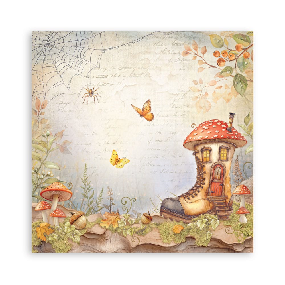 Stamperia whispering woods herfst pompoen papier 6