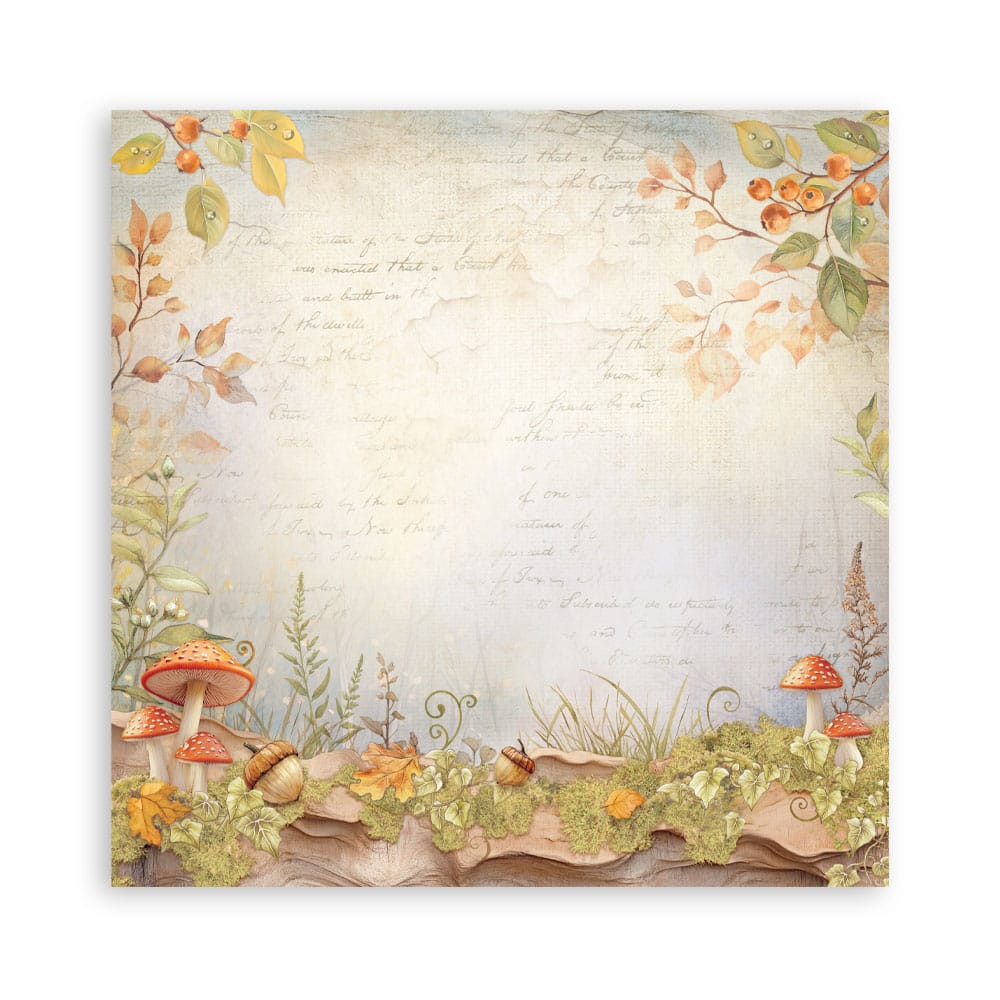 Stamperia whispering woods herfst pompoen papier 7