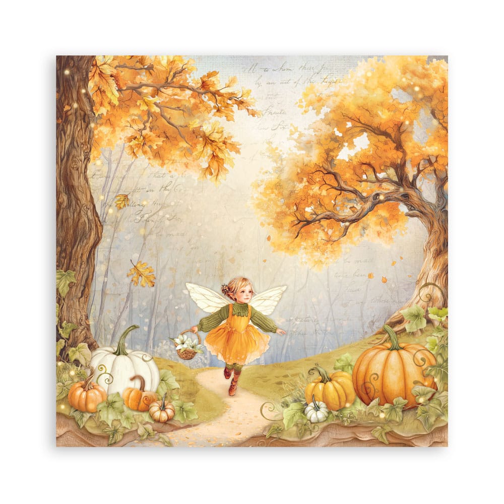 Stamperia whispering woods herfst pompoen papier 8