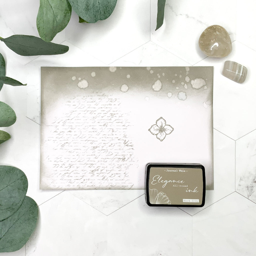 Stempel_inkt_knutsel_distress_effect_elegance_journal Creme beige Taupe