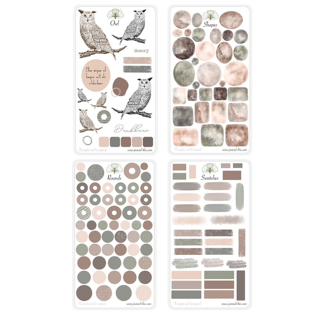 Stickers Set - Owl Journal This