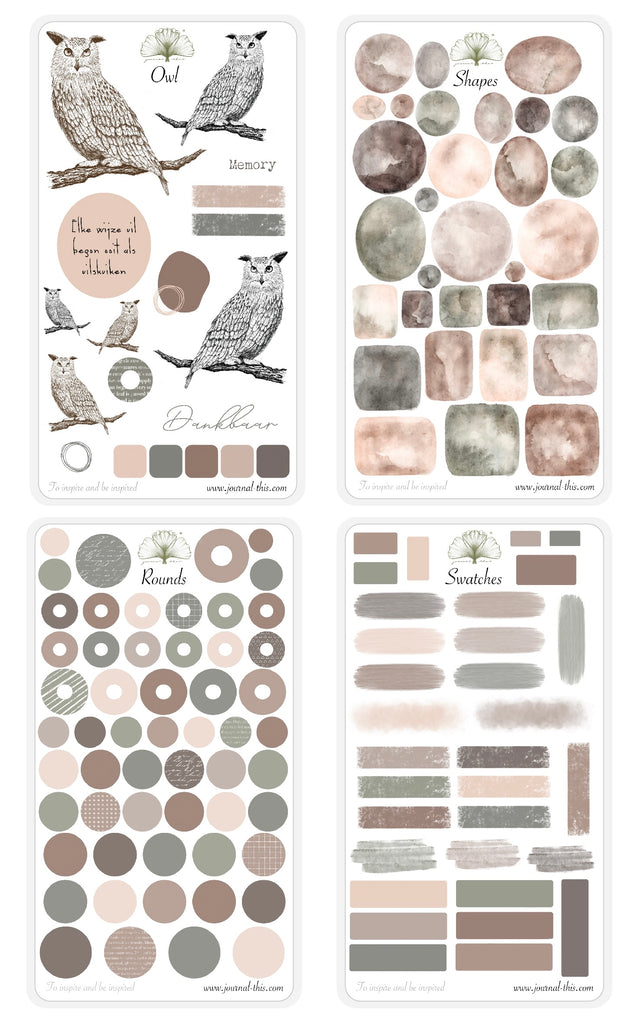 Stickers Set - Owl Journal This
