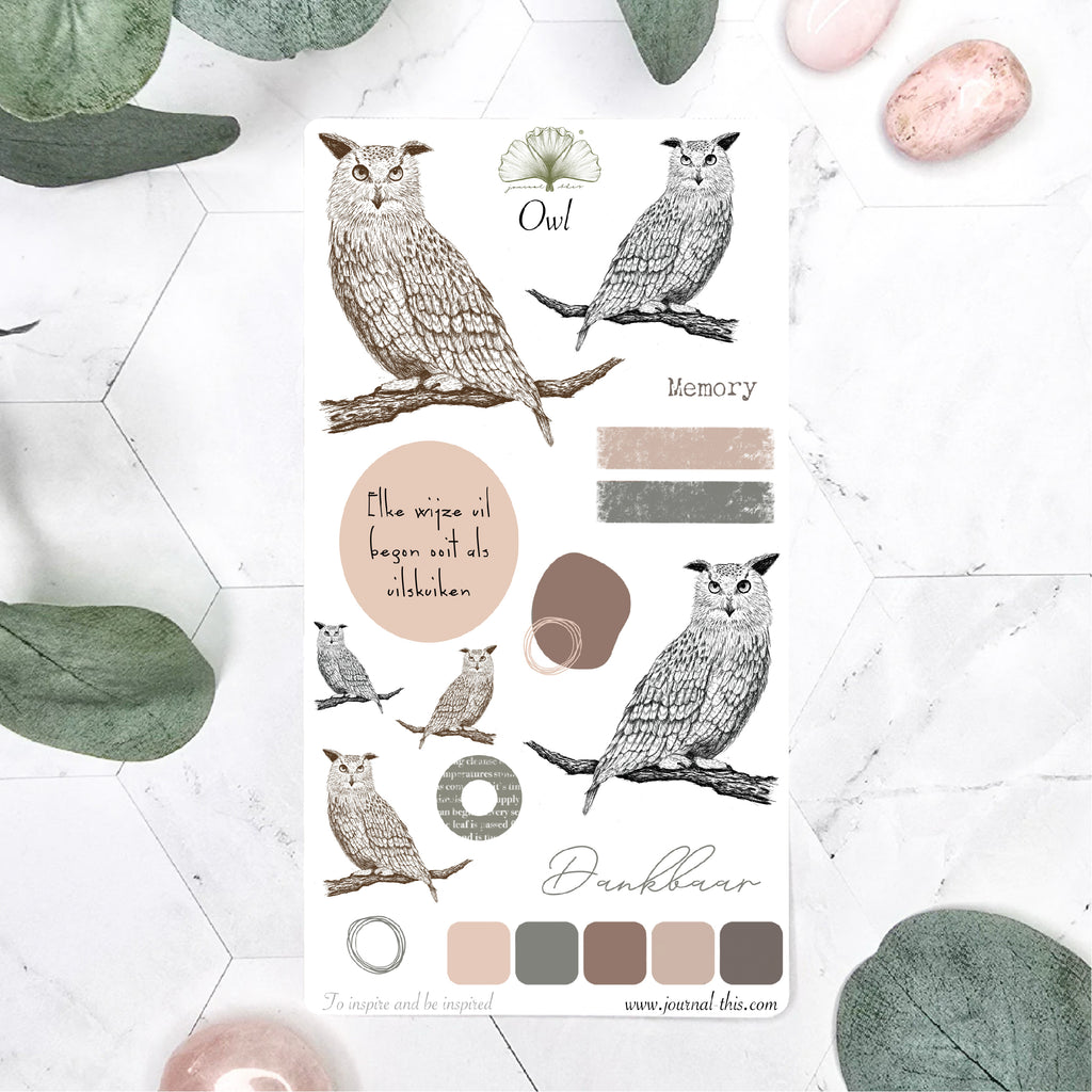 Stickers Set - Owl Journal This