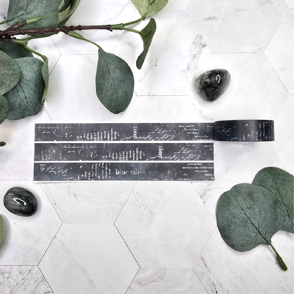 Vintage washi tape washitape zwarte plakband