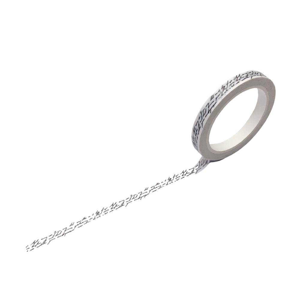 Washi tape  - Contour Script (Black) Journal This