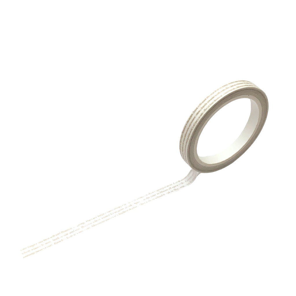Washi tape  - Contour Typo (Creme) Journal This