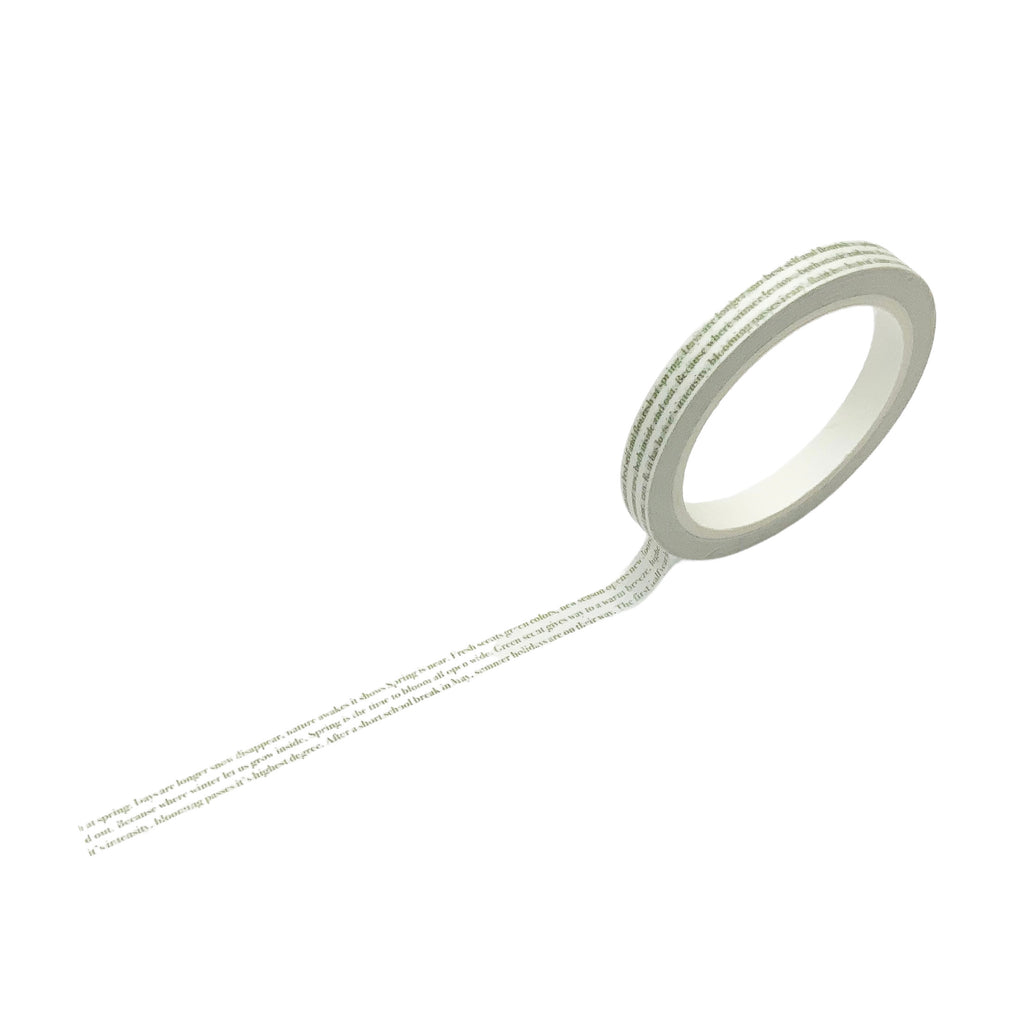 Washi tape  - Contour Typo (Green) Journal This