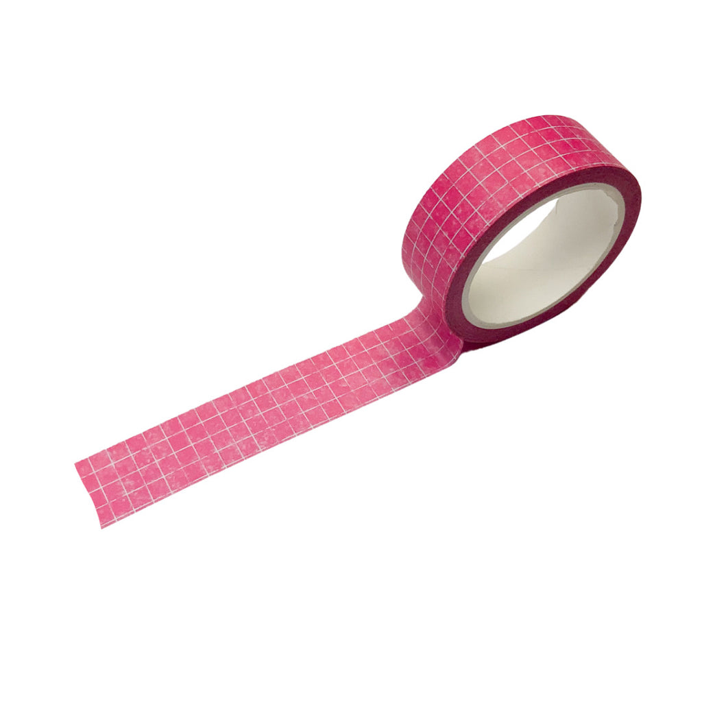 Washi tape - Grid (Pink) Journal This
