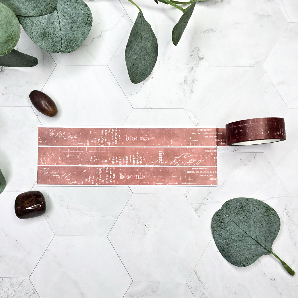 Washi tape oud roze vintage planner elementen