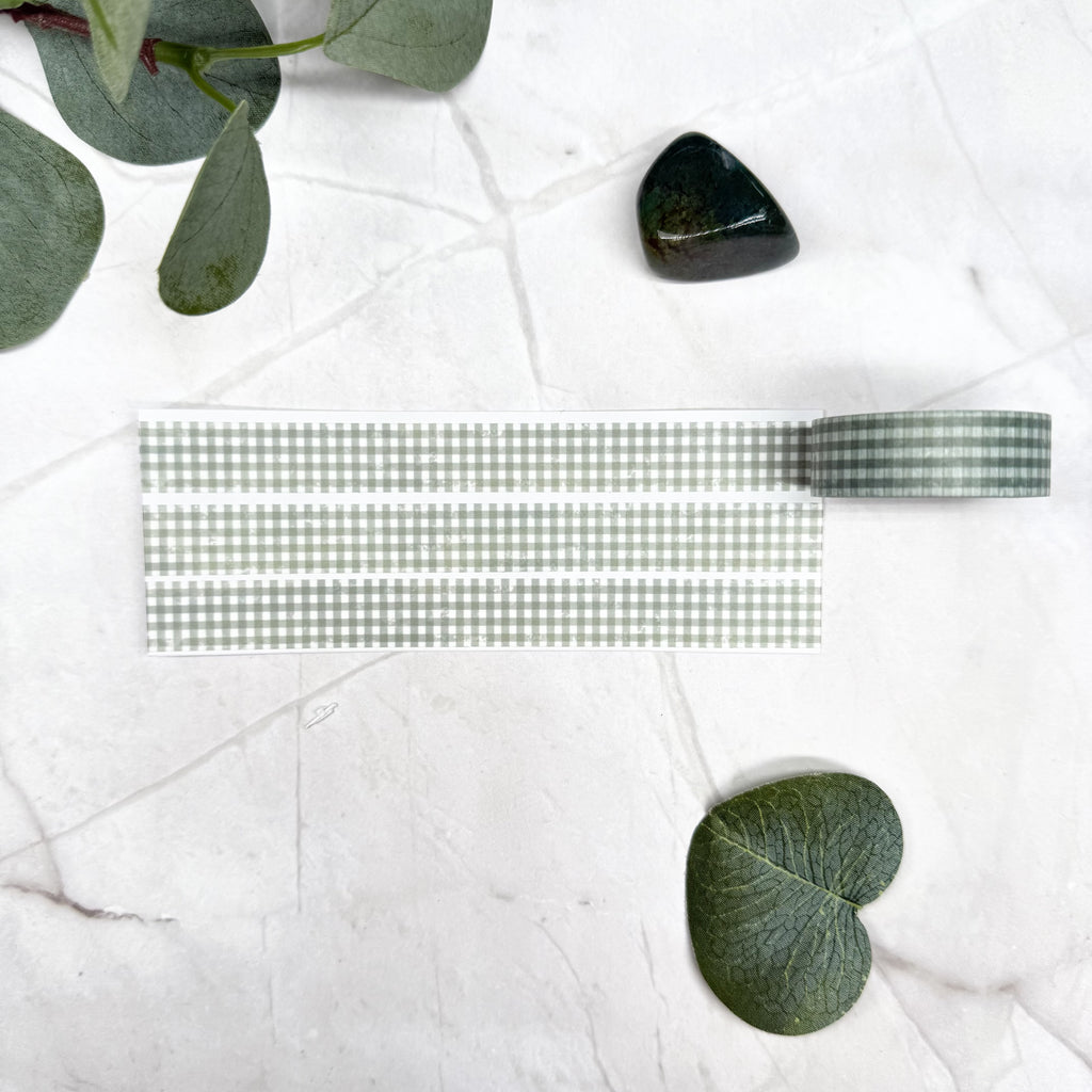 Washi tape ruitjes plaid groen