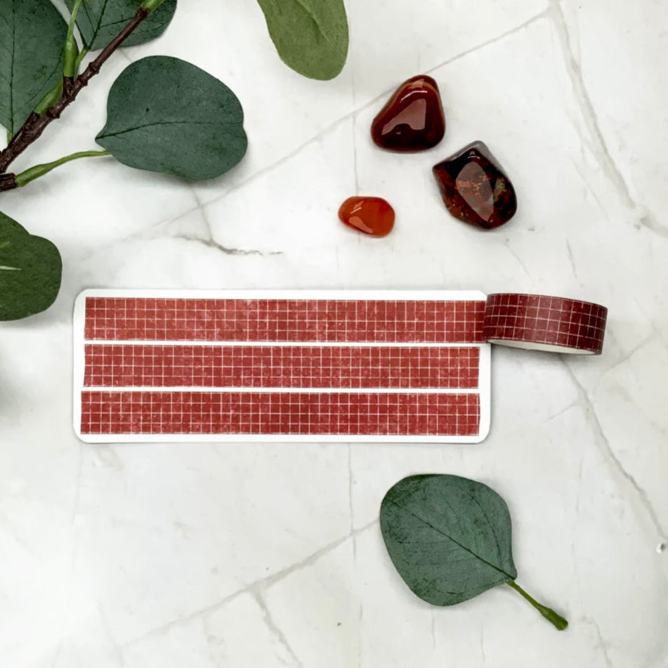 Washi tape - Grid (Red) Journal This