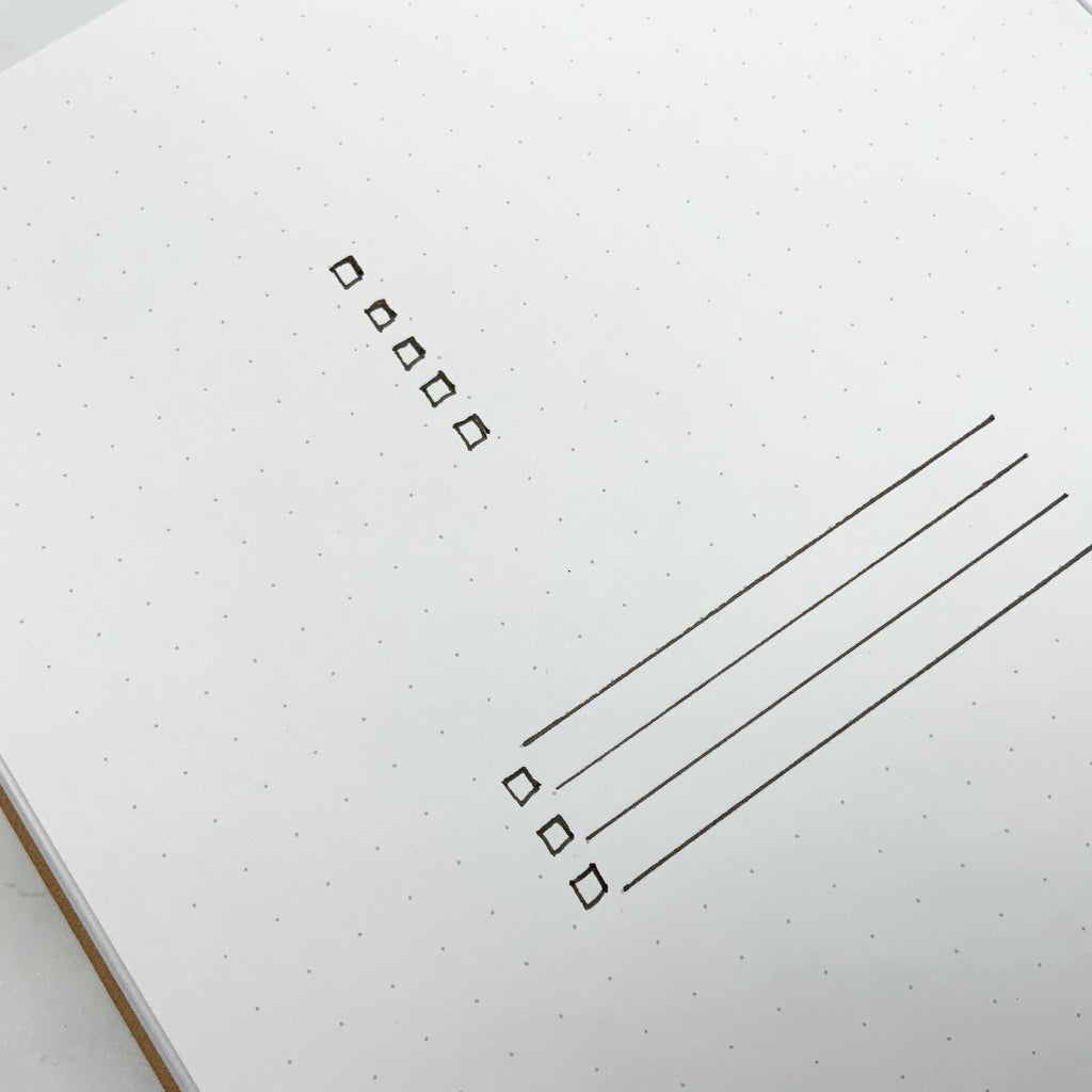 bullet journal planner dots puntjes stipjes a5 journal this scallop
