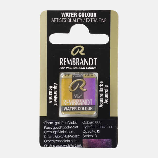glitter aquarel Rembrandt talens kameleon goud rood violet