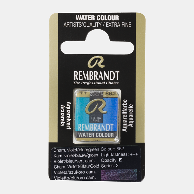 glitter aquarel Rembrandt talens kameleon groen violet blauw