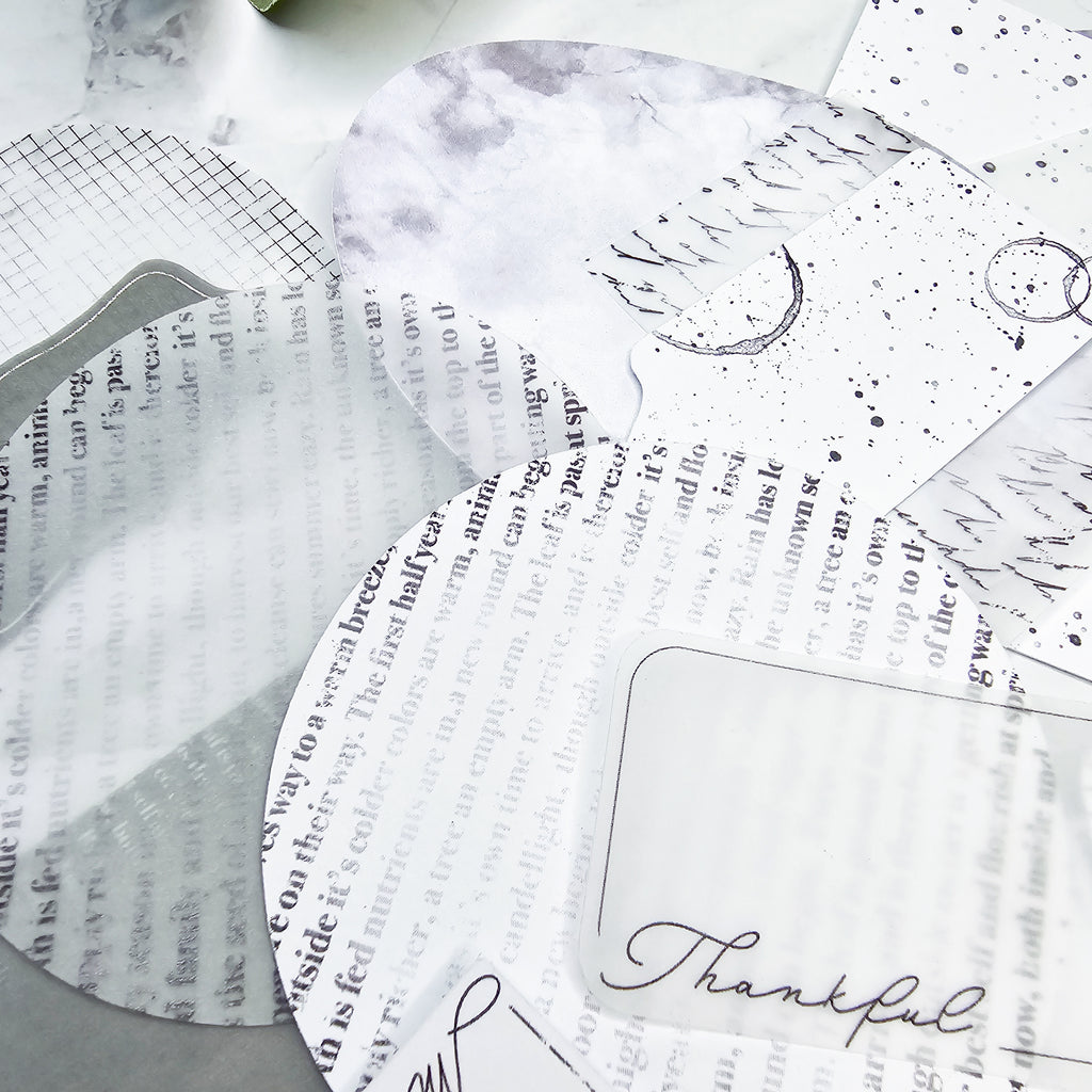 memo journal notitieblaadjes papier grijs die cuts ephemera elementen