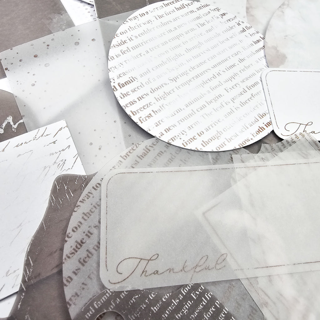 memo journal notitieblaadjes papier taupe die cuts ephemera elementen Planner