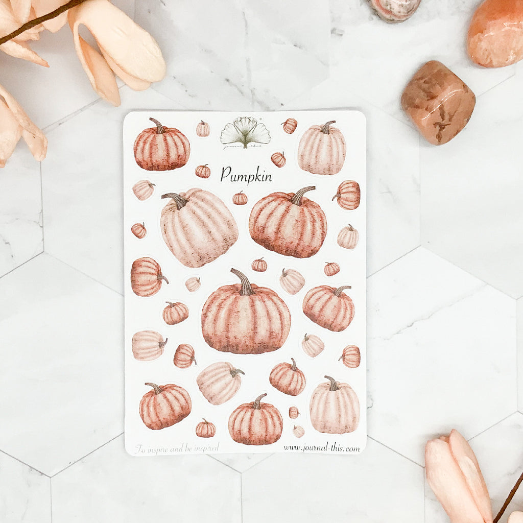 planner stickers bullet journal pompoen