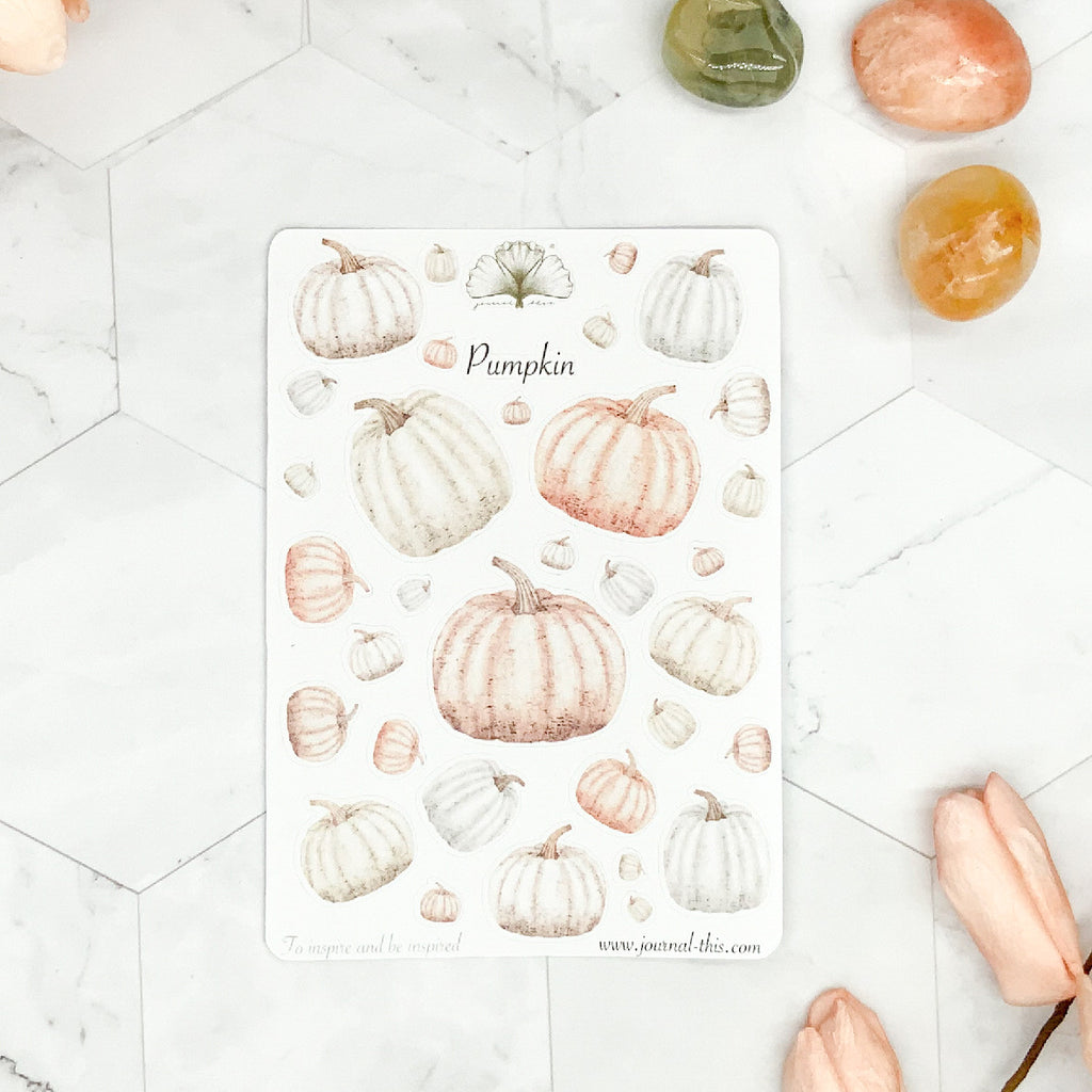 planner stickers bullet journal pompoen Pastel