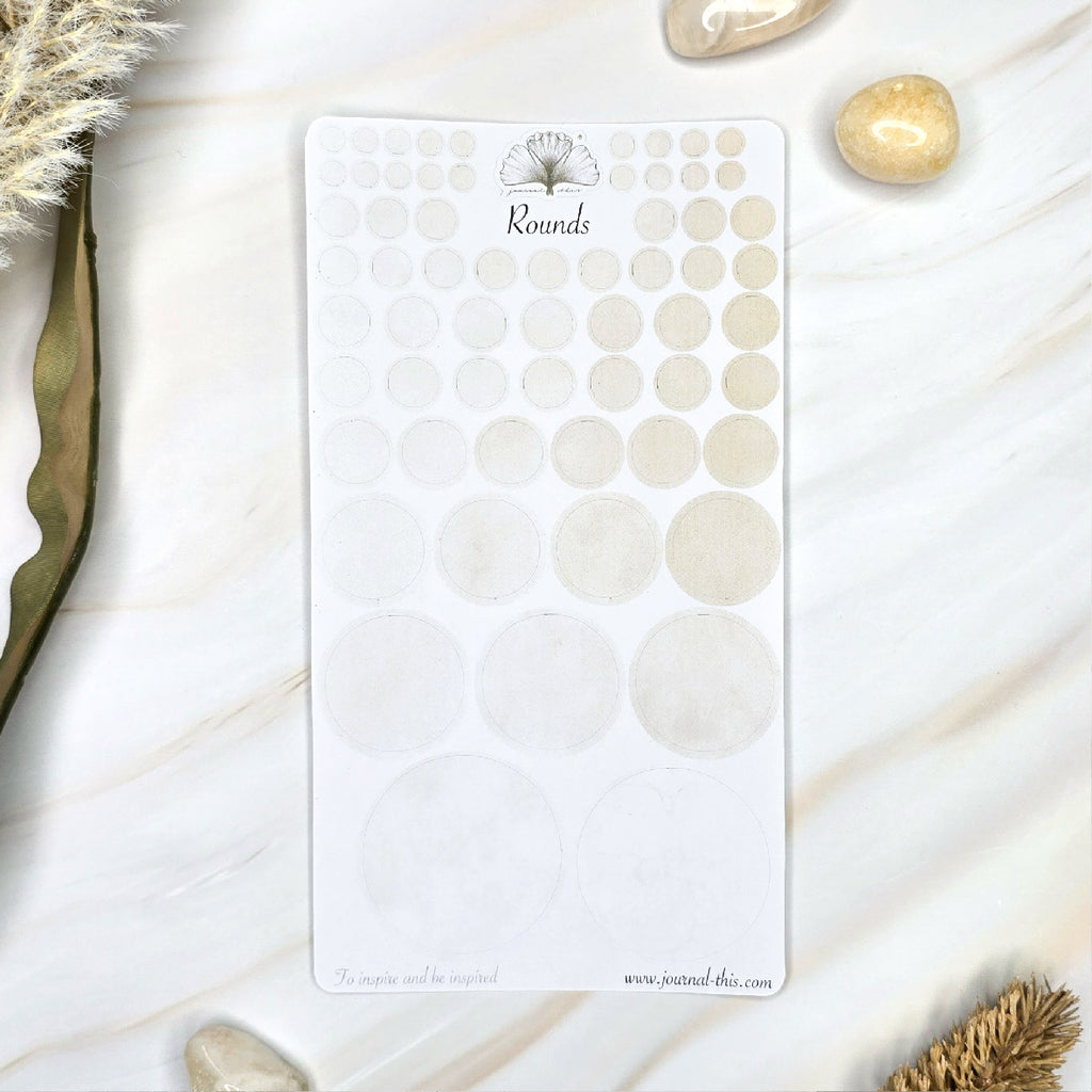 planner stickers rond beige journal this