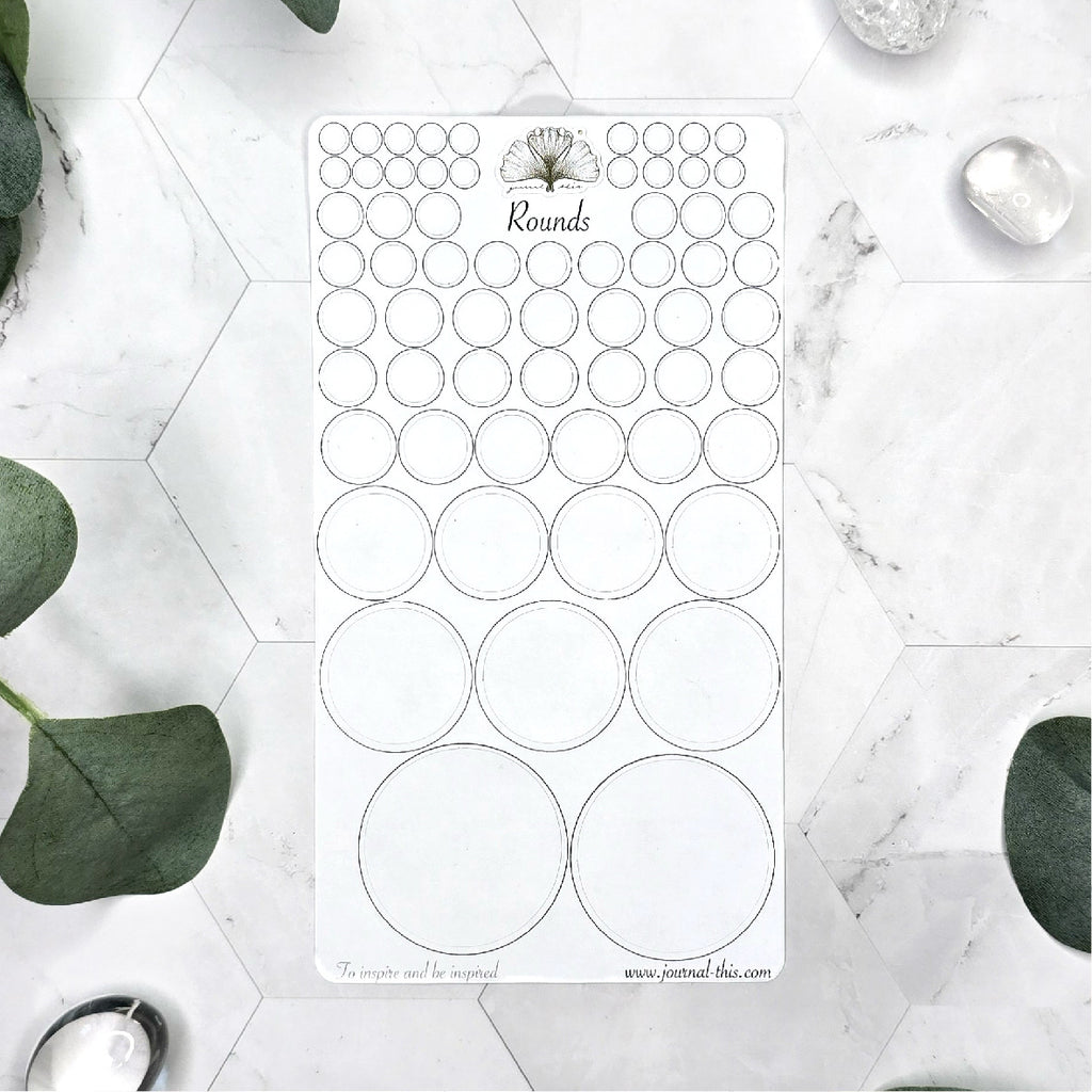 planner stickers rond blanco journal this