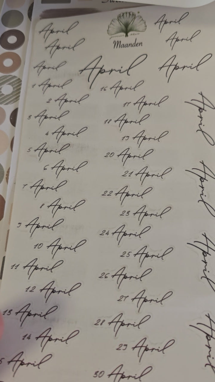 Voorbeeld planner stickers