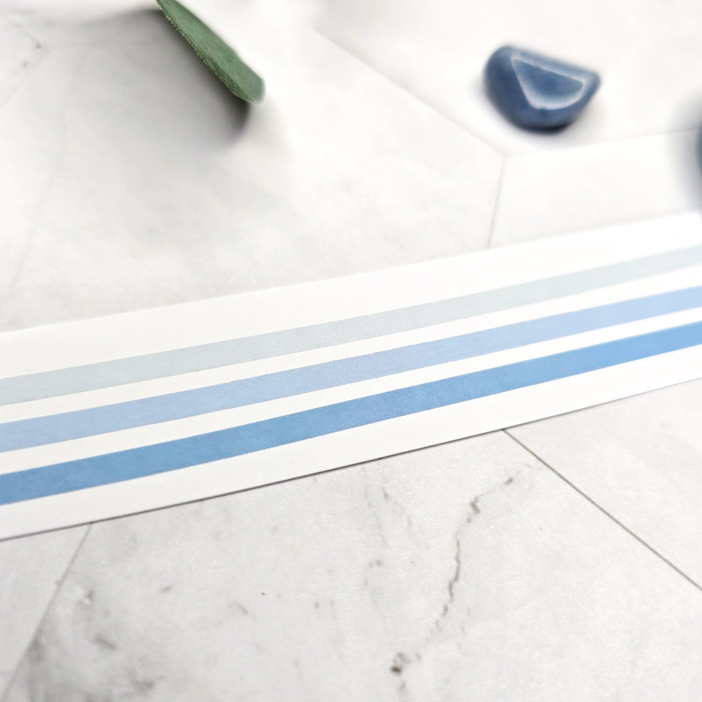 smalle Vintage blauwe dunne contour washi tape masking plakband