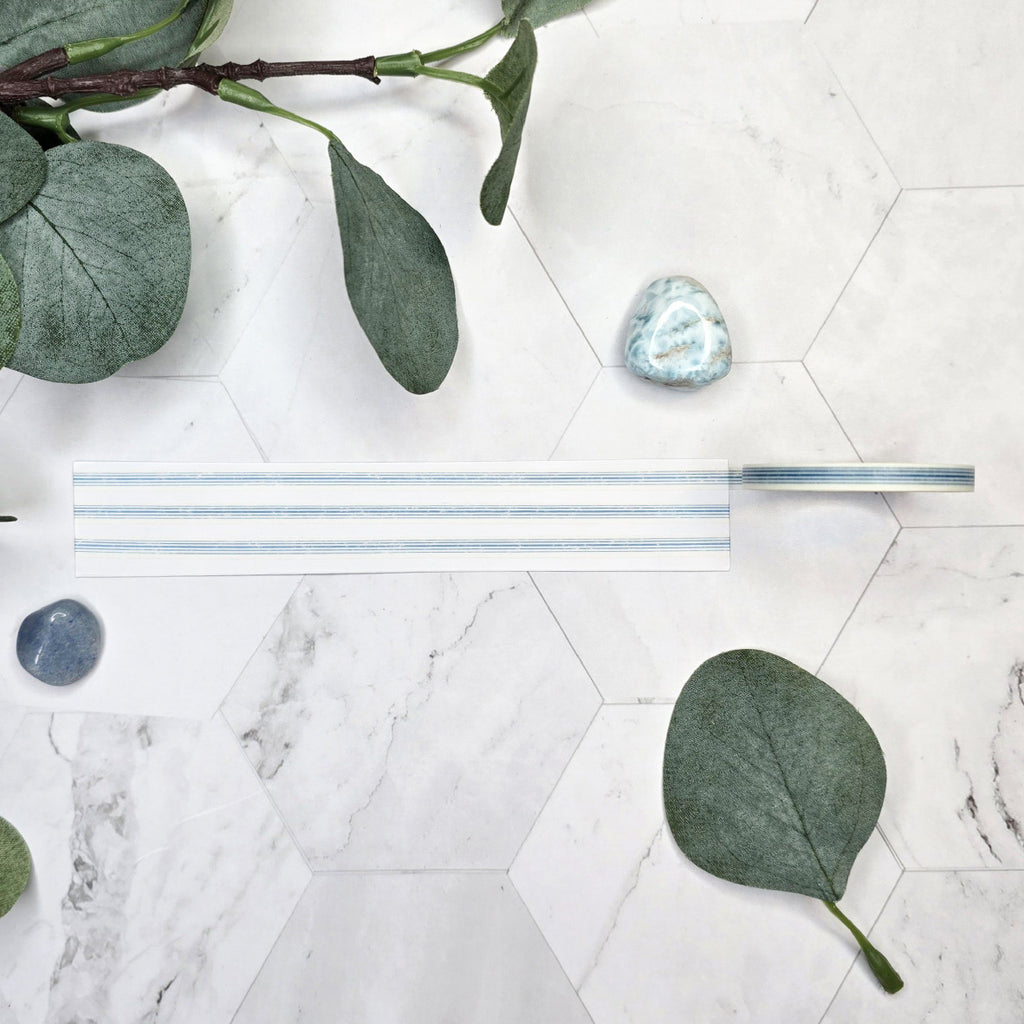 smalle  blauwe dunne contour washi tape masking plakband Lijstje