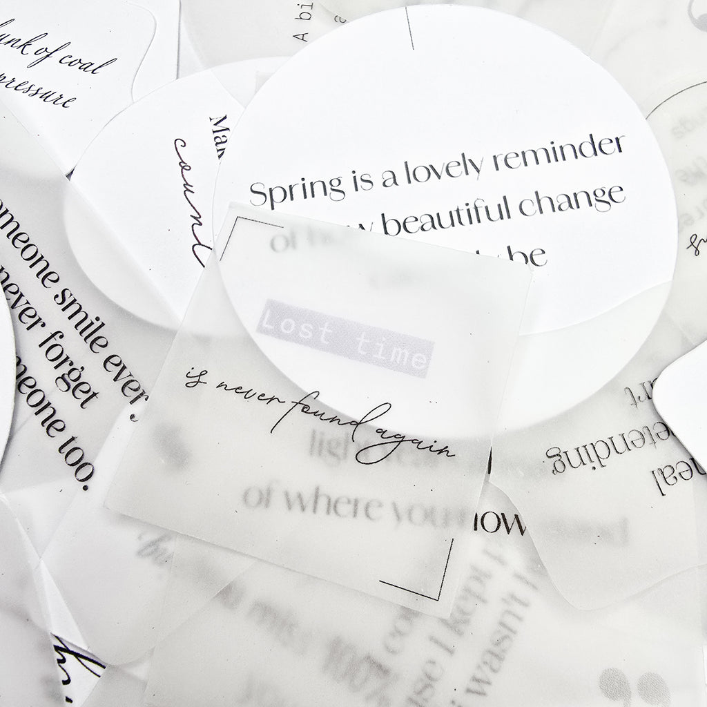 Quote planner ephemera bullet journal versiering set Die cuts Spreuken