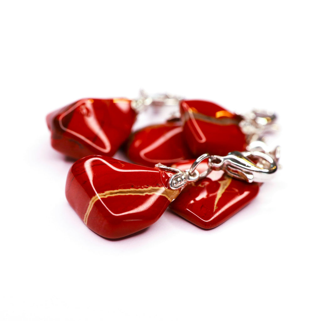 Hanger bedel edelsteen jaspis rood  journal Sieraad