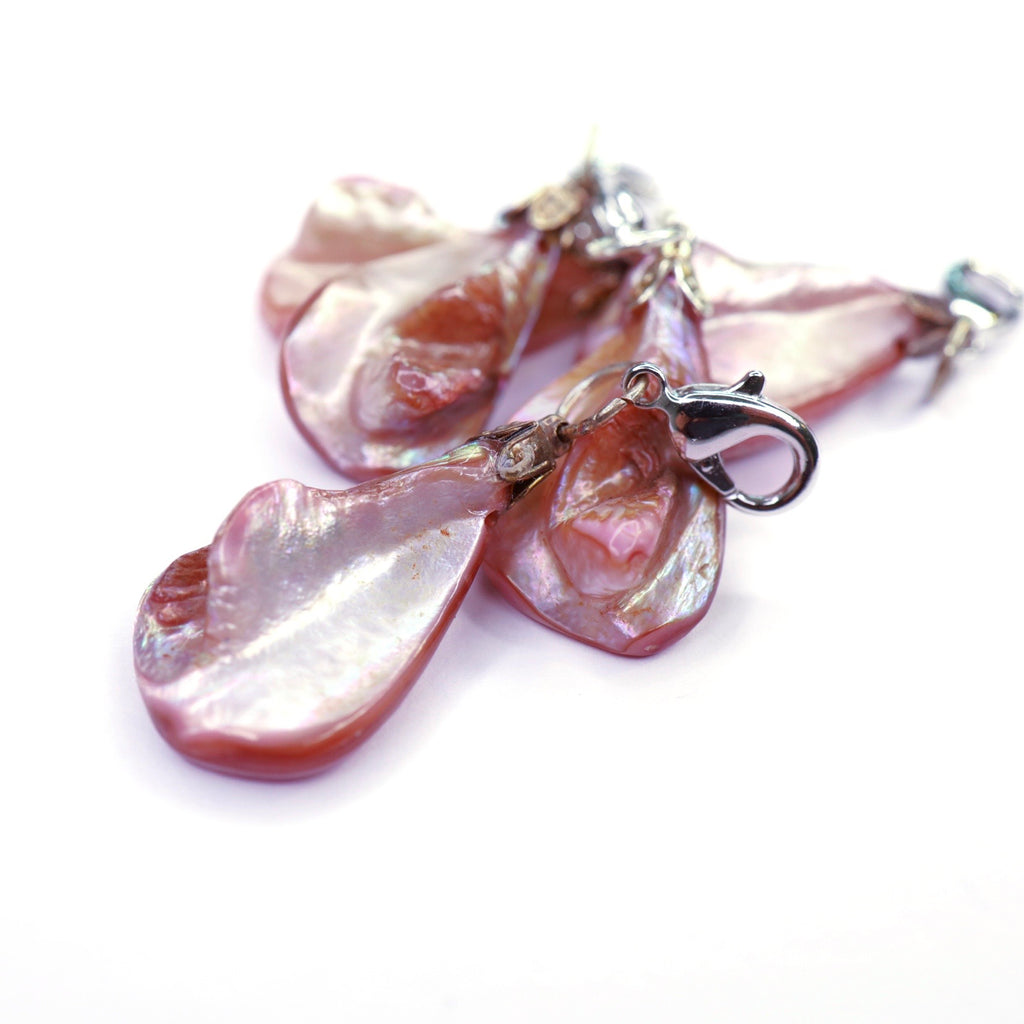 Hanger bedel edelsteen parelmoer roze journal Sieraad