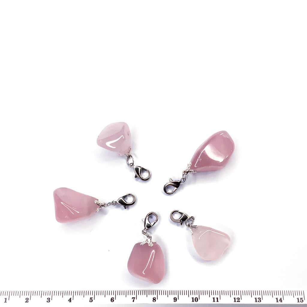 Hanger bedel edelsteen roze kwarts journal 