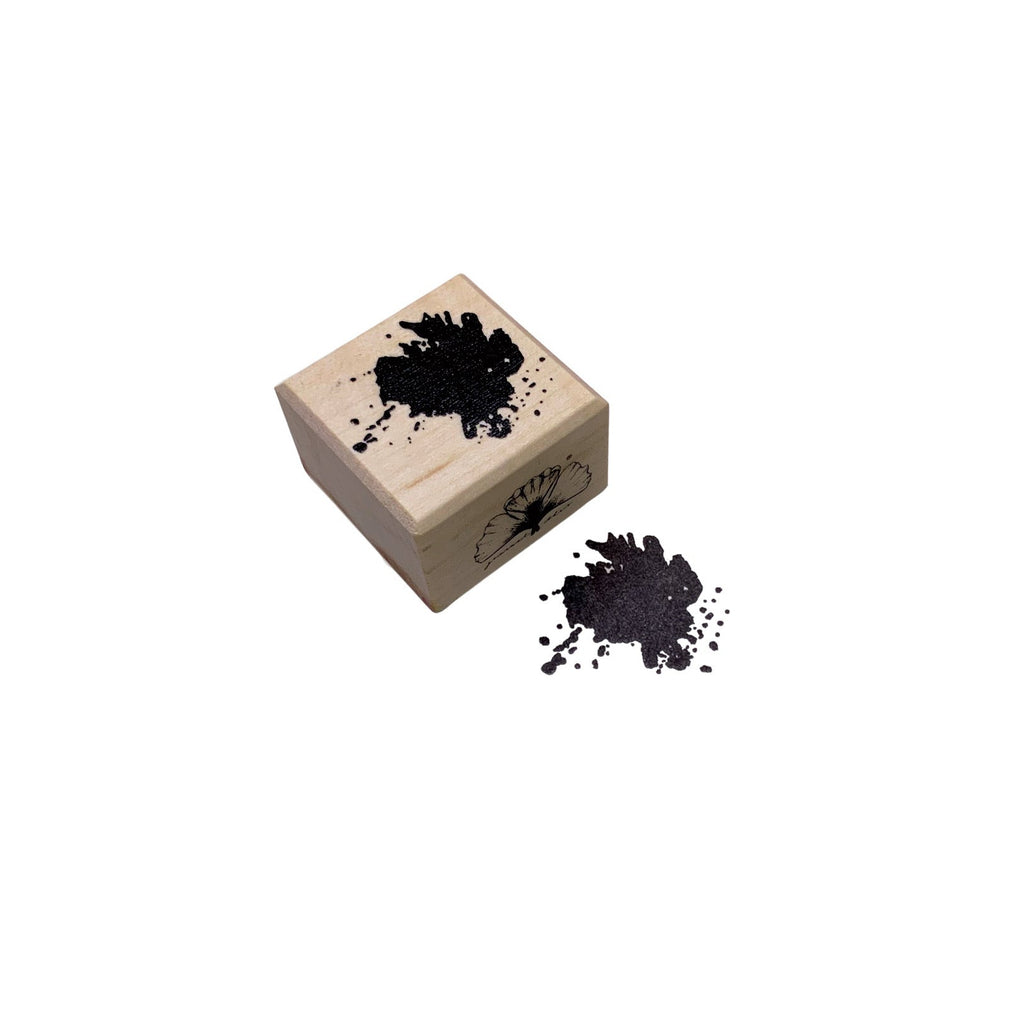Houten stempel inktvlek vlek spetter