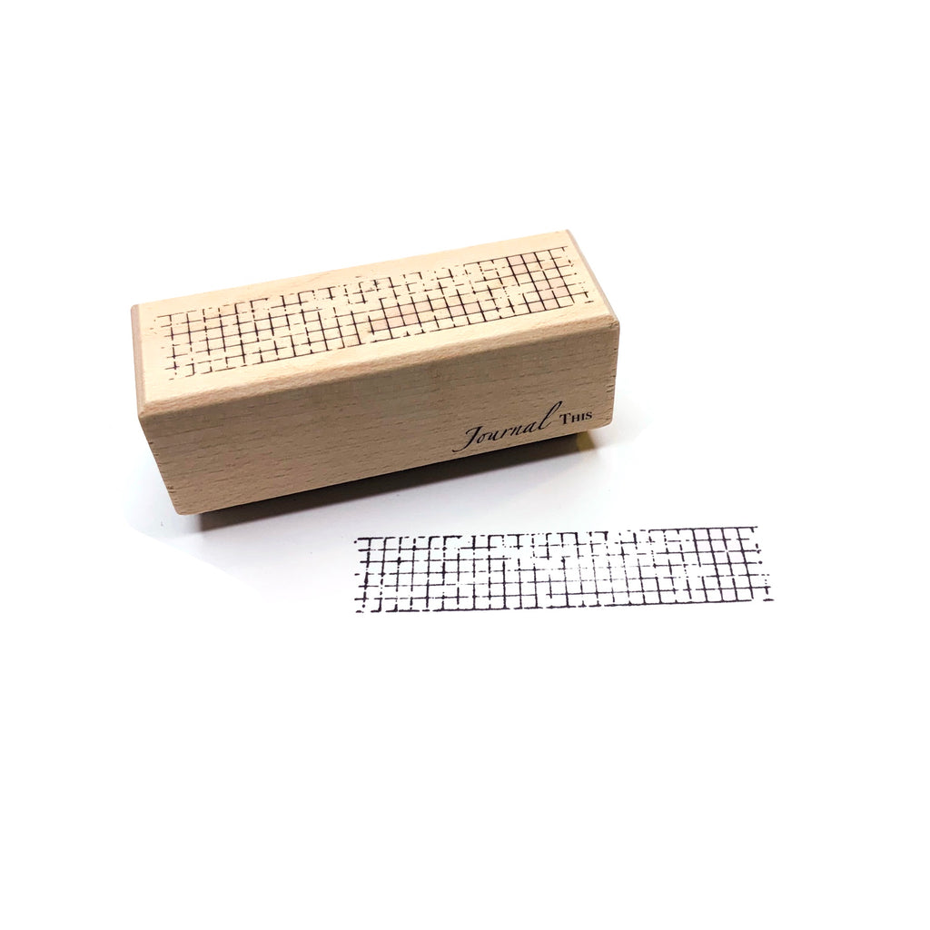 Houten stempel washi ruitjes