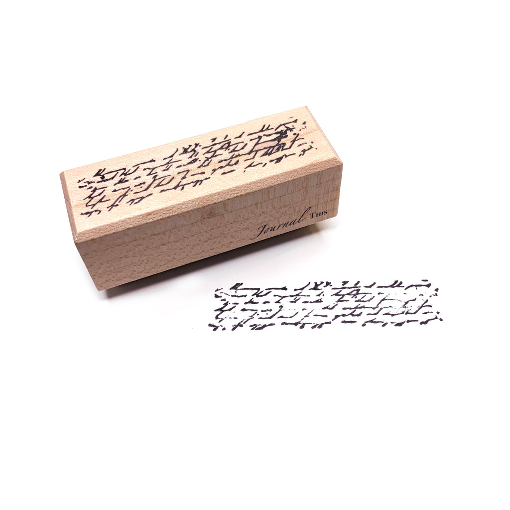 Houten stempel washi script